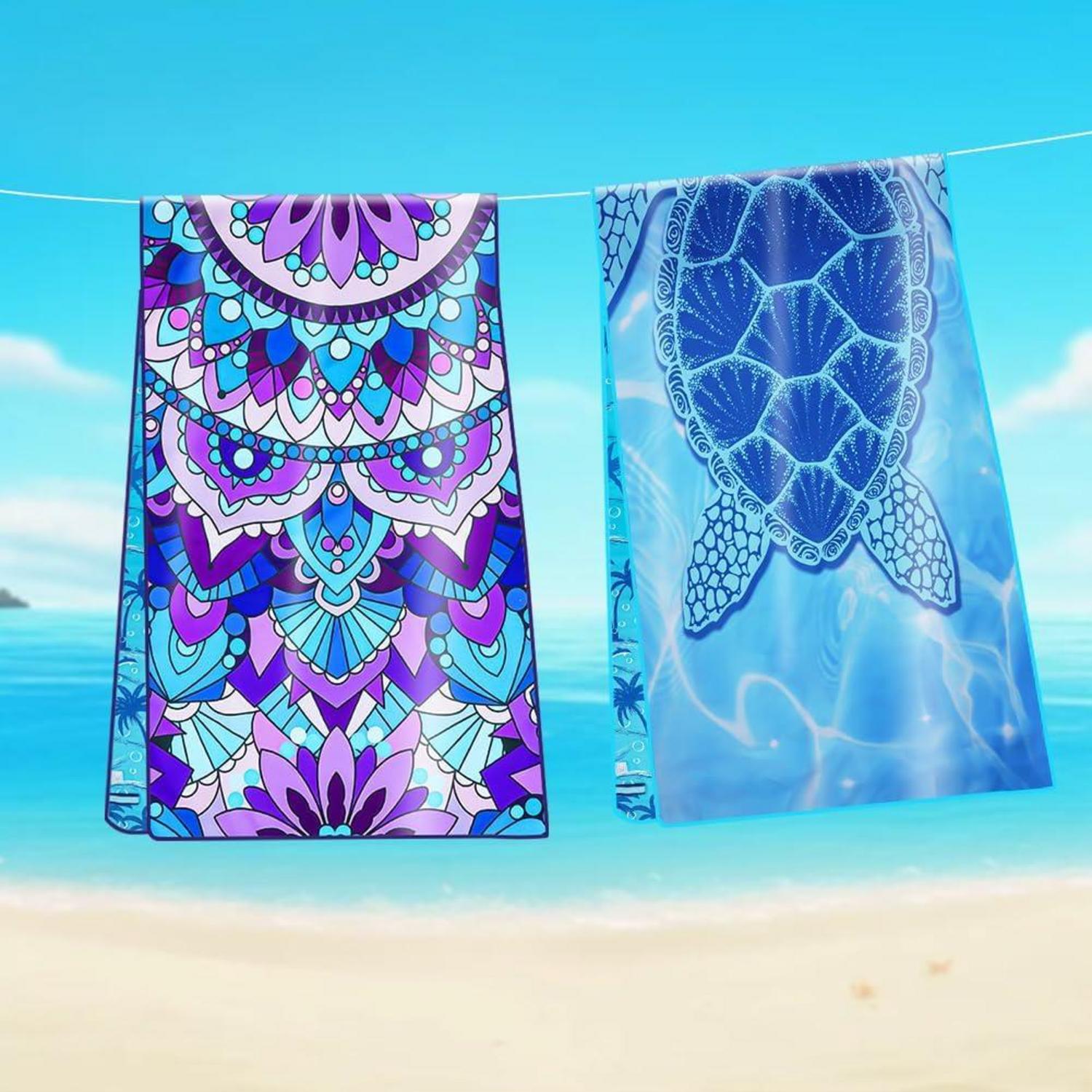 Flintronic Oversized Microfiber Beach Towel 180x80cm Sand