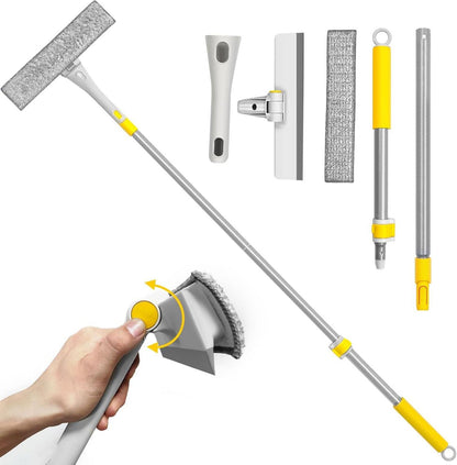 Fensterputzer Teleskopstange Fensterreiniger Set Squeegee