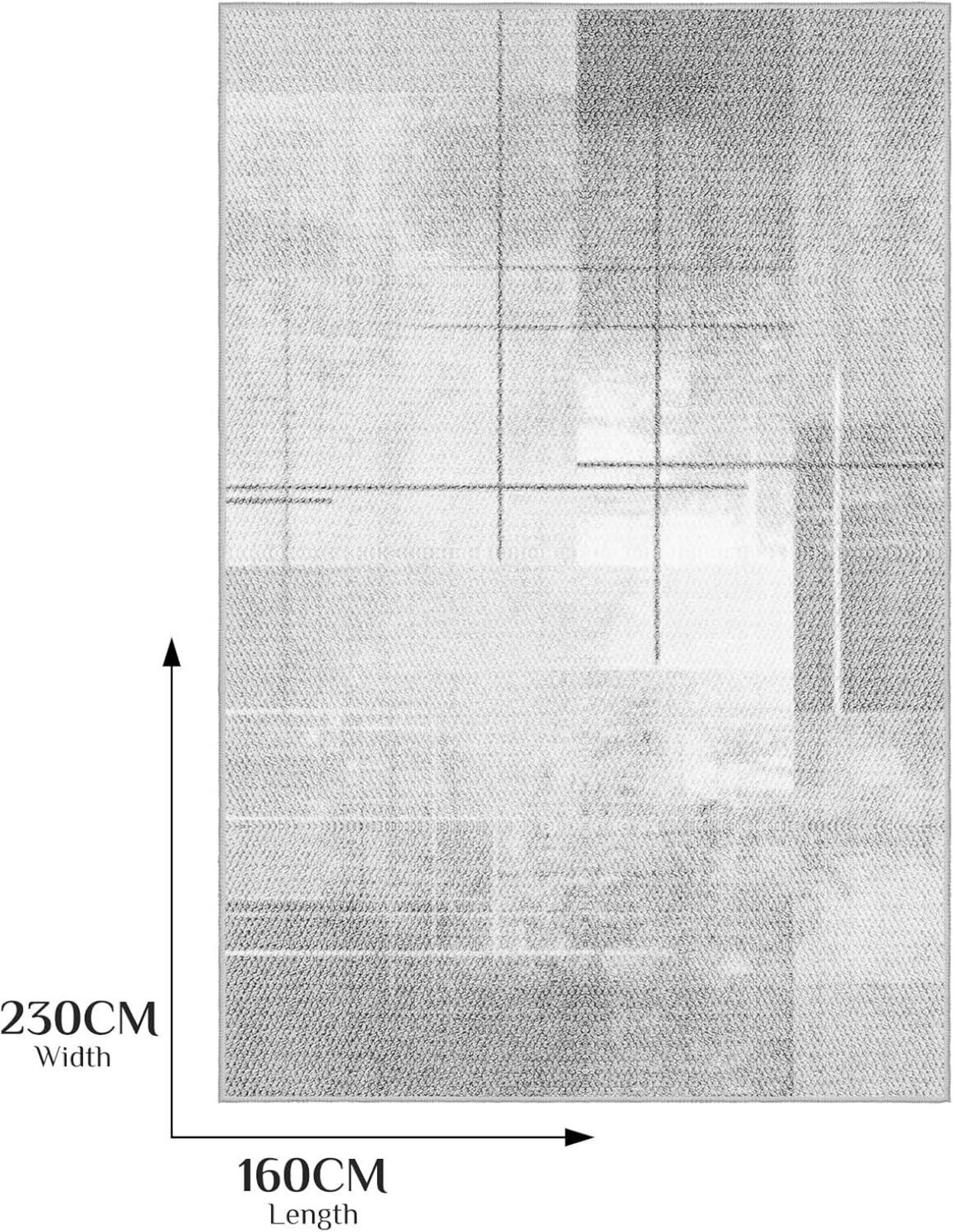 Teppich Wohnzimmer Moderner Anti-Rutsch 160x230 cm Grau