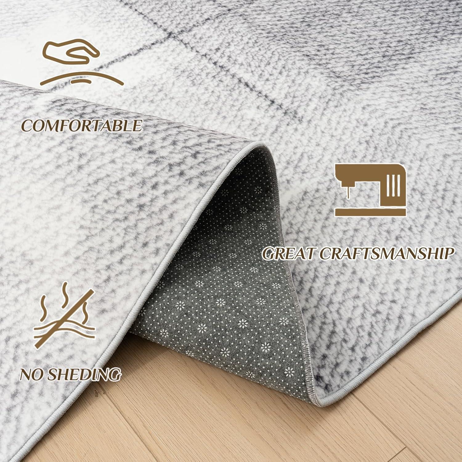 Teppich Wohnzimmer Moderner Anti-Rutsch Esszimmer Kurzflor 160x230