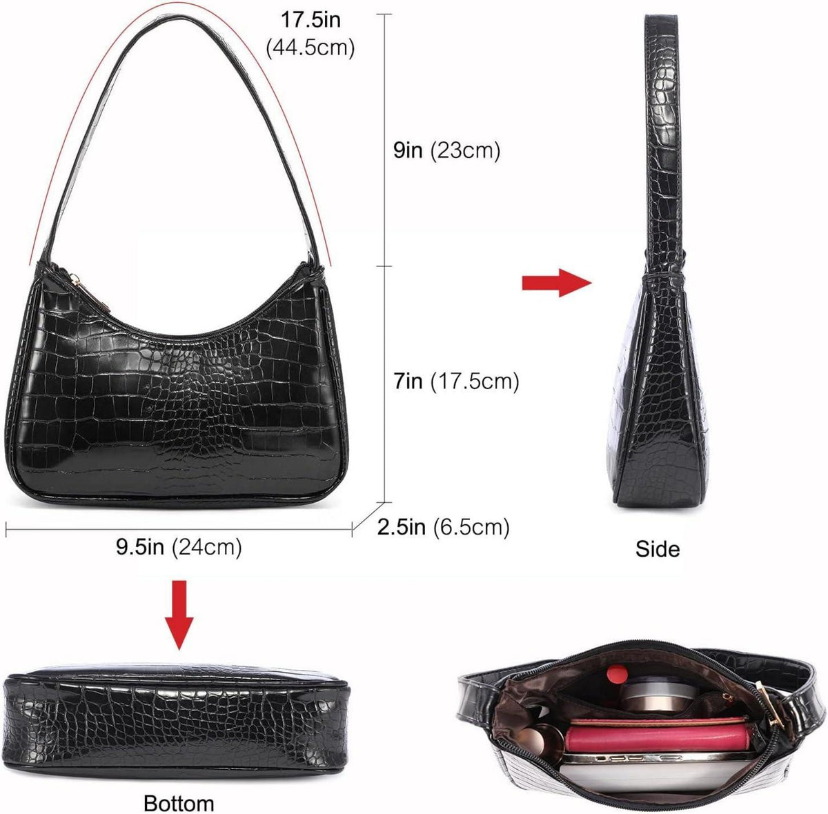 LOVEVOOK Damen Handtasche Klein Leder Umhängetasche Tasche Crossbody Einkaufe