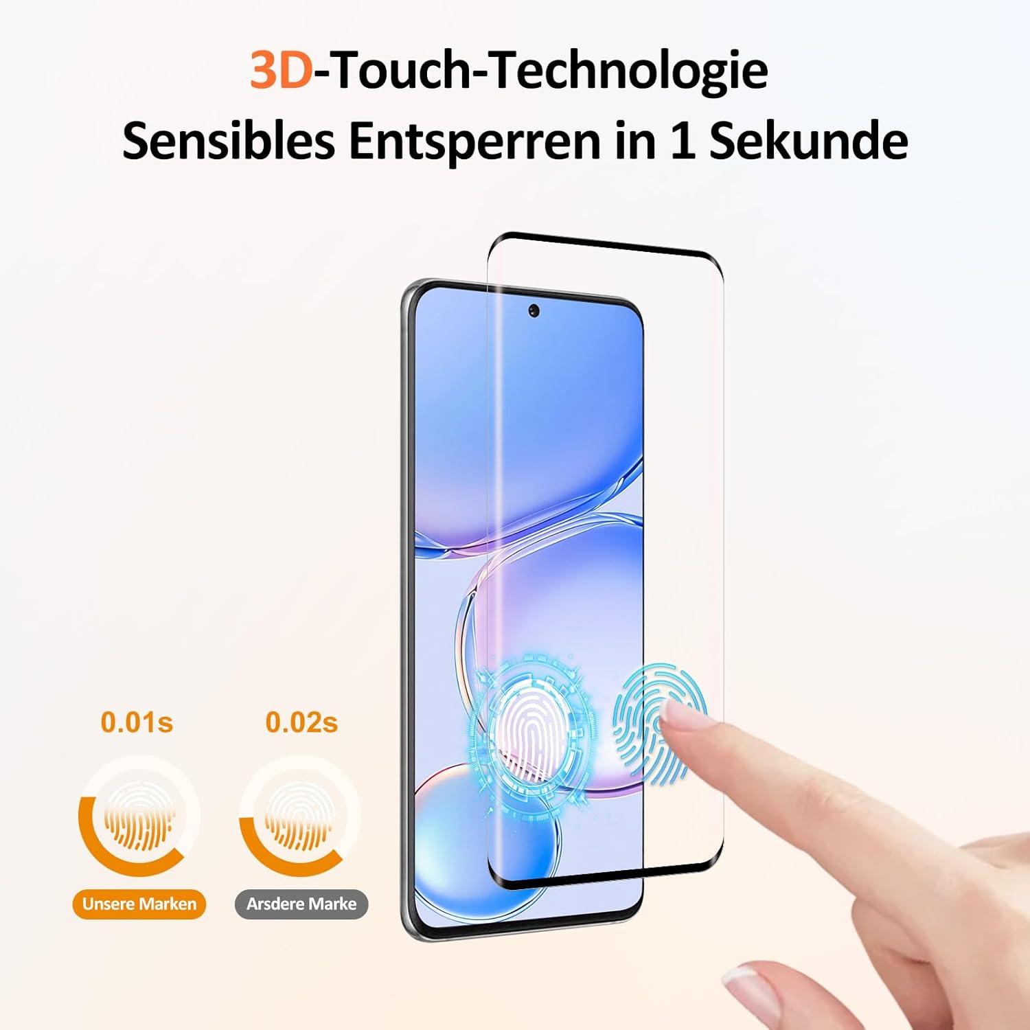 Agedate Schutzfolie für Samsung Galaxy S20, Panzerglas Displayschutzfolie + Kameraschutz, 9H Panzerfolie