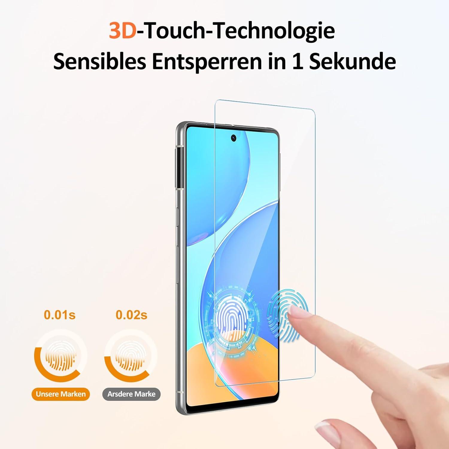 Schutzfolie für Google Pixel 7A 5G Panzerglas Display SkyBlue