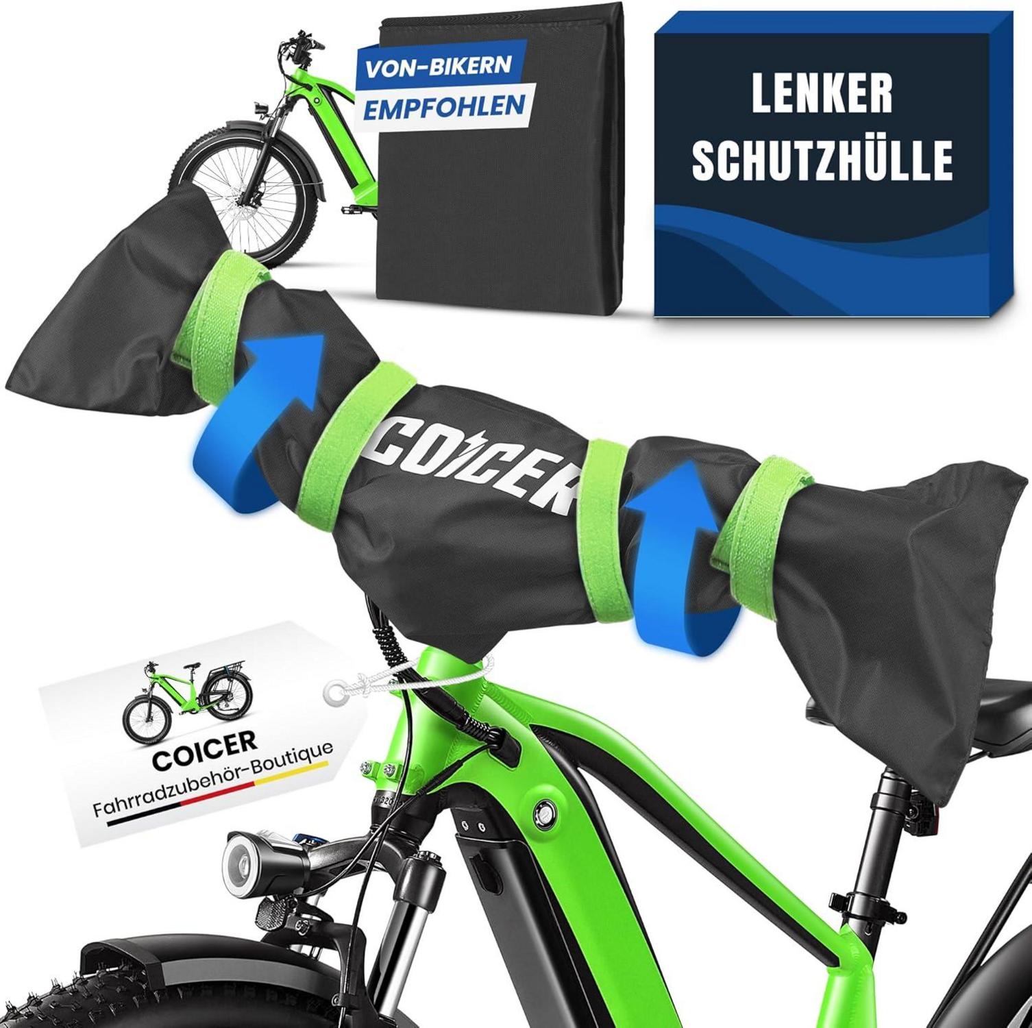 Fahrrad Lenkerschutzhülle Ebike wasserfest staubgeschützt Grün