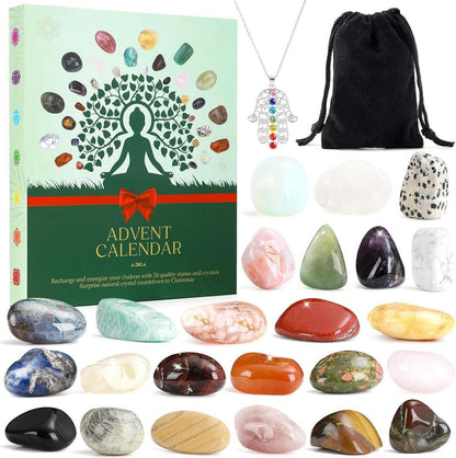 Adventskalender Edelsteine Kristalle Chakra Halskette Meditation Yoga