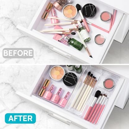 25tlg. Vtopmart Schubladen-Organizer Set für Makeup Küche Bad Büro