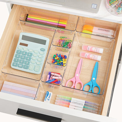 Schubladen Organizer Set mit 4 Größen für Makeup, Küche, Bad