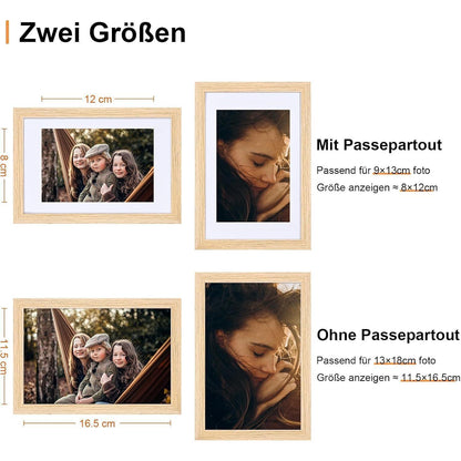 Spotjoy Bilderrahmen 13x18 cm 12er Set mit Passepartout