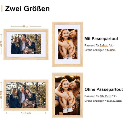 Spotjoy Bilderrahmen 10x15cm 12er Set Holzrahmen Fotorahmen