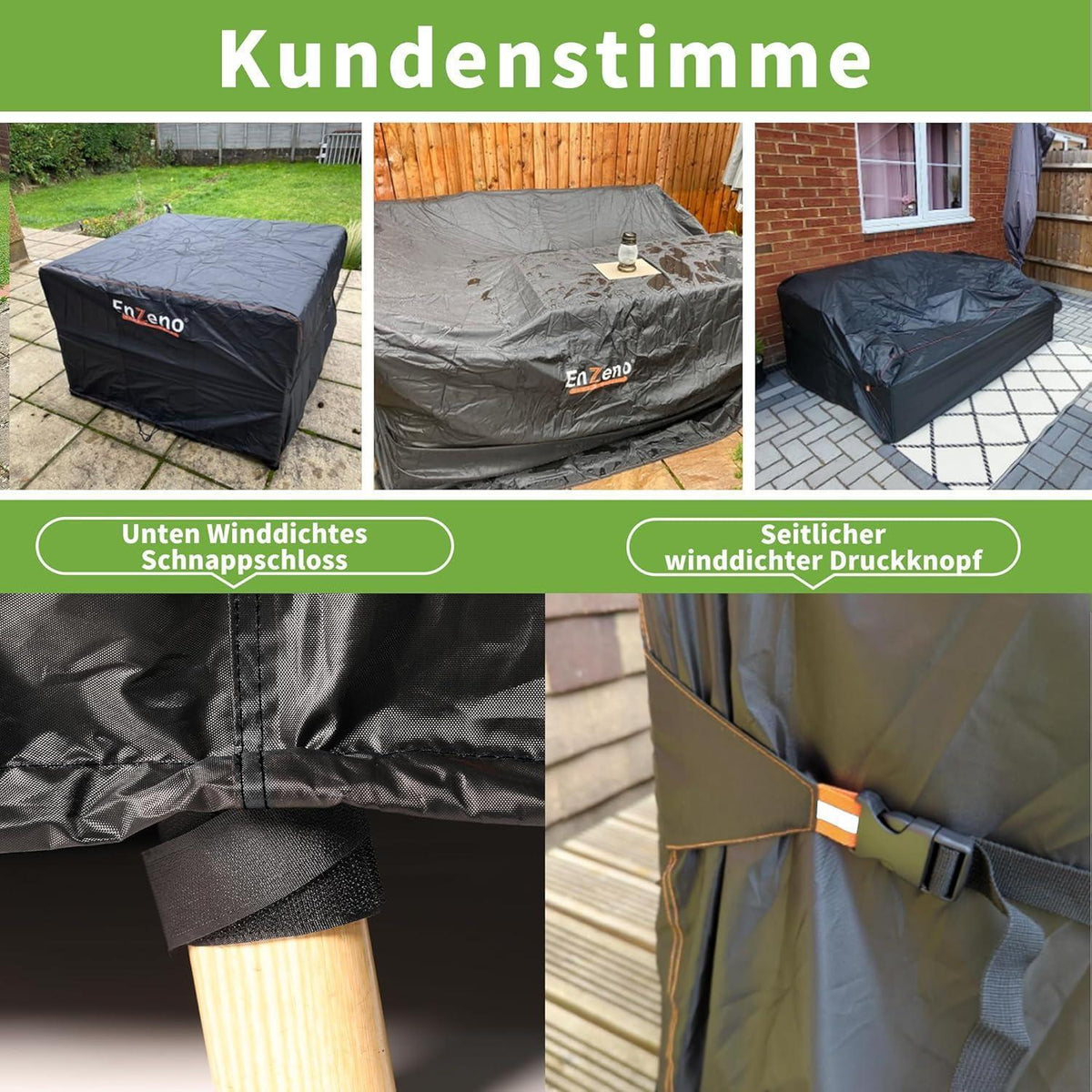 Wasserdichte Gartenmöbel Abdeckung 160x90x74cm – Winterfest & Robust