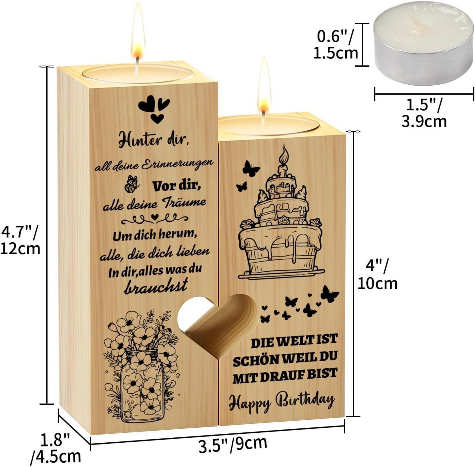 Herzförmiger Kerzenständer Geschenk Geburtstag Freundin