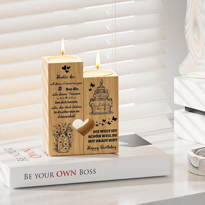Herzförmiger Kerzenständer Teelichthalter Geschenk Geburtstag SeiḖItfreundin