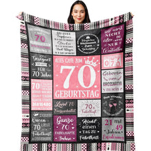 Flaneldecke 70. Geburtstag Frau – Kuschelig & Dekorativ 200x150cm