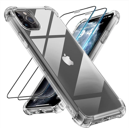 Tentoki 3 in 1 Panzerglas Hülle iPhone 11 Pro Max Schutzfolie TPU