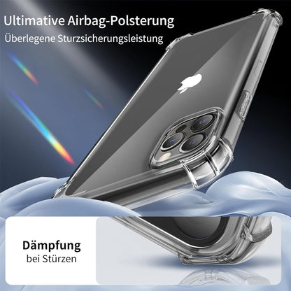 Tentoki 3 in 1 Panzerglas Hülle iPhone 11 Pro Max Schutzfolie TPU