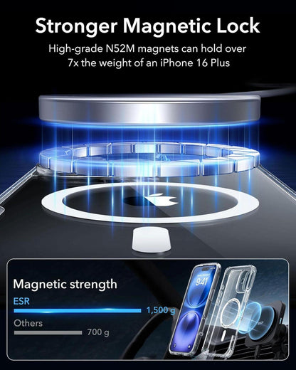 ESR iPhone 16 Plus Hülle MagSafe 360° Stoßfest Militärnorm Magnetisch Klar