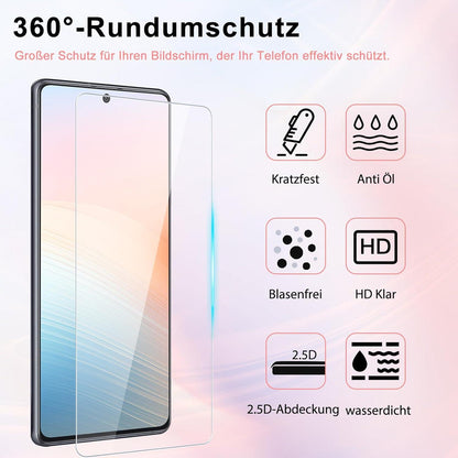 Samsung Galaxy A71/A72 Panzerglas Displayschutz 2er Pack 9H Härte