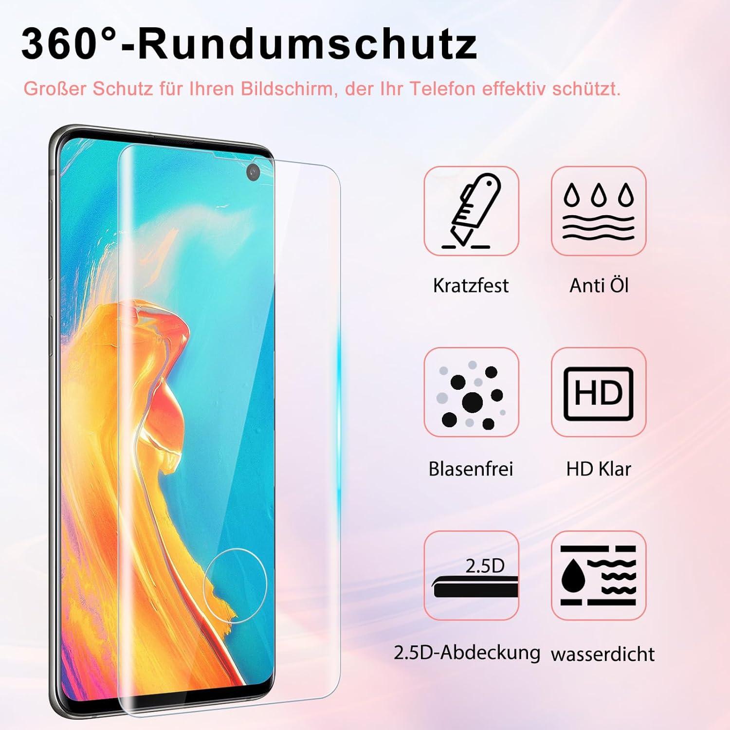 Panzerfolie Samsung Galaxy S10 Schutzglas 9H Härte Displayschutz