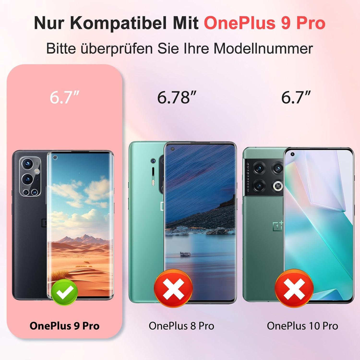 Agedate 2+2 Stück Panzerglas Schutzfolie für OnePlus 9