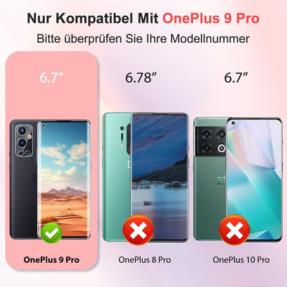 Agedate 2+2 Stück Panzerglas Schutzfolie für OnePlus 9