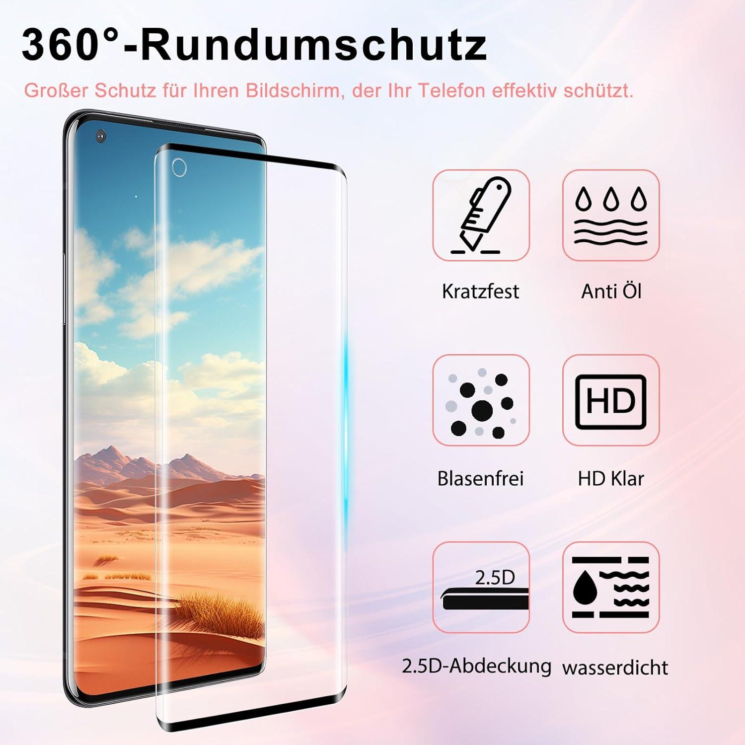 OnePlus 9 Pro Schutzfolie 9H Härte Displayschutzfolie HD Kameraschutz