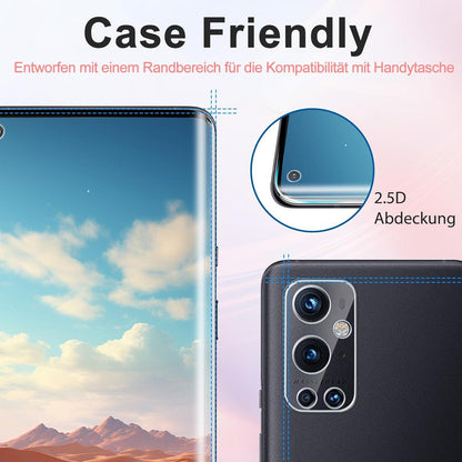2+2 Stück Panzerglas Schutzfolie für OnePlus 9 Pro + Kamera, 9H Härte