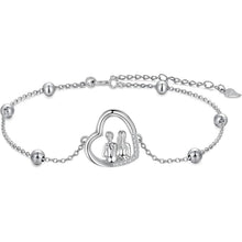 Silber 925 Armband mit Herz Anhänger für Damen