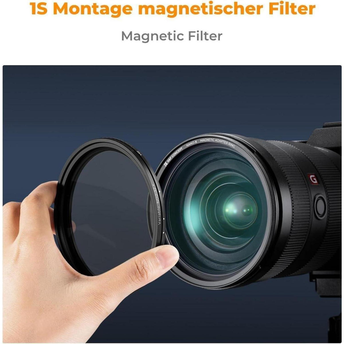 Magnetischer Variabler Graufilter ND2-32 (1-5 Stop) 77mm