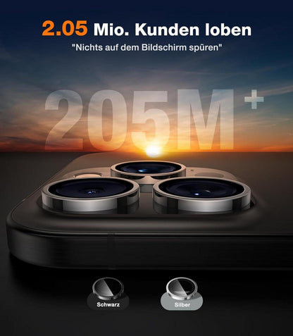 TORRAS iPhone 16 Pro Max Kameraschutz Schwarz Militärgrad
