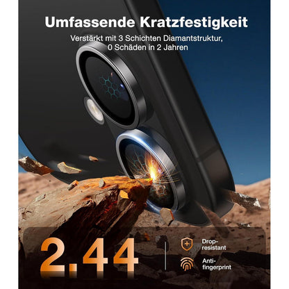 iPhone 16/16 Plus Kameraschutz Top 9H+ Glas Schwarz