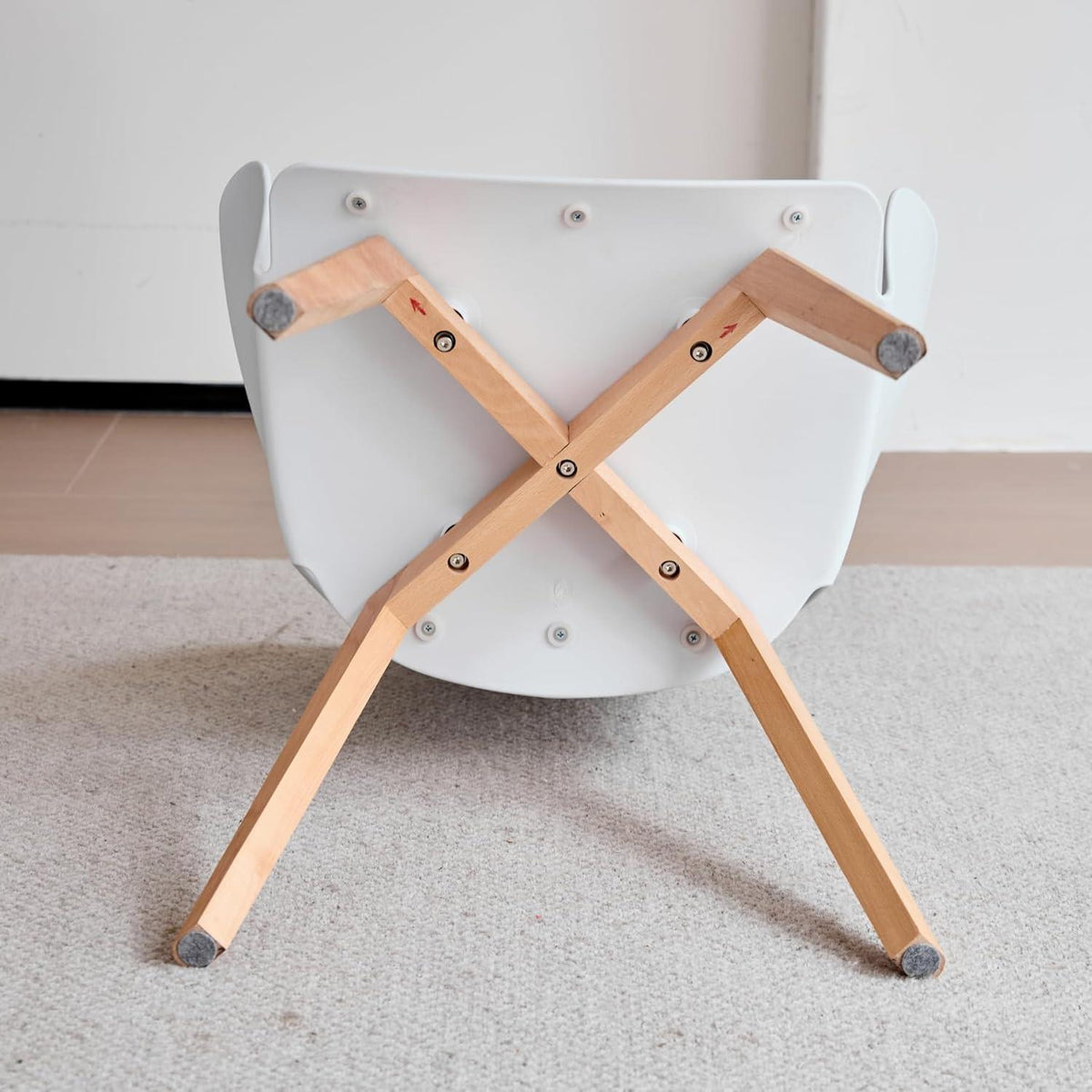 4er-Set Esszimmerstühle Modern Skandinavisch mit Armlehnen Weiß