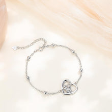 Silber 925 Armband mit Herz Anhänger für Damen