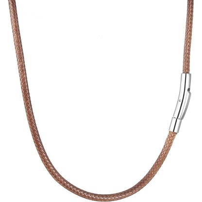 Herren Lederkette 2/3mm Schwarz/Braun 46-76cm