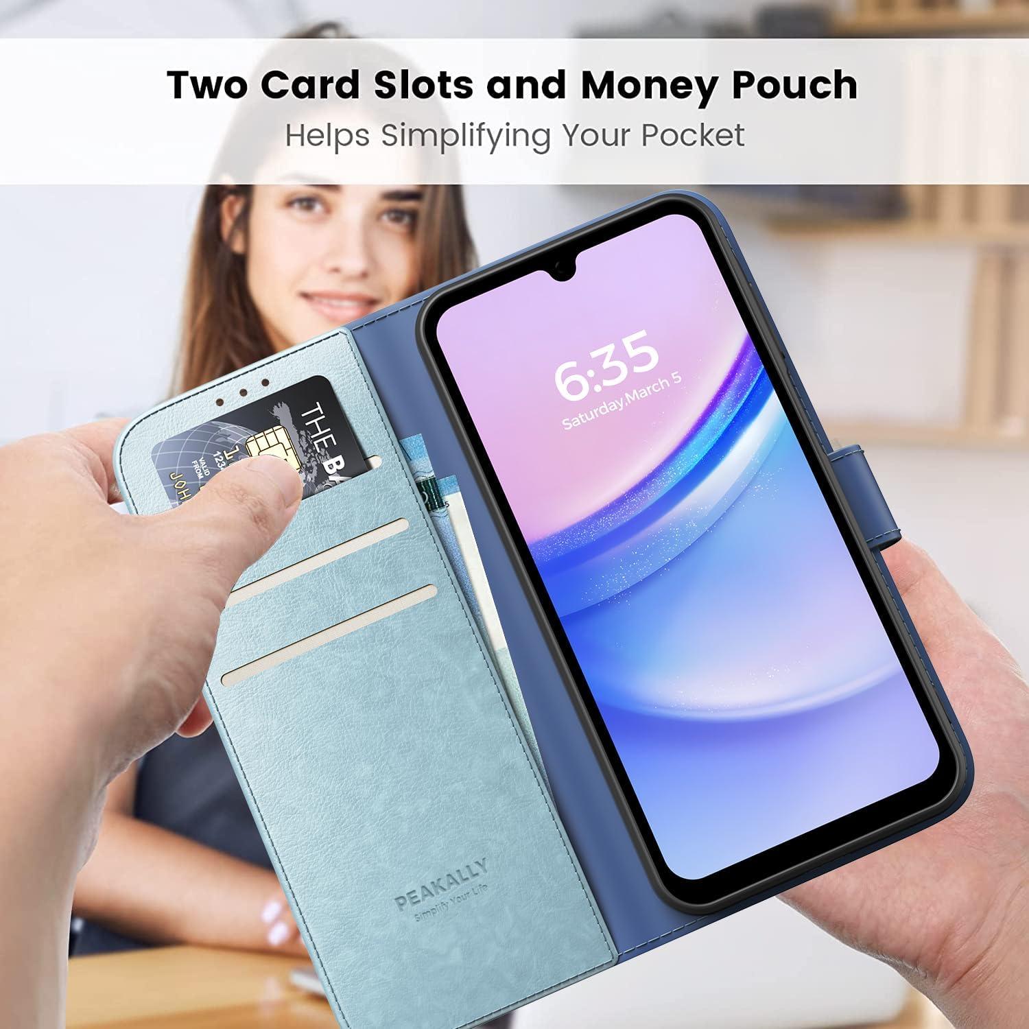 Handyhülle Samsung Galaxy A15 5G PU Leder RFID Panzer Glas