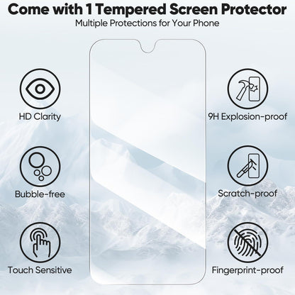 Handyhülle Samsung Galaxy A15 5G Himmelblau mit Panzer Glas & RFID-Schutz
