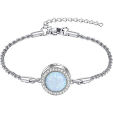 Urnenarmband Sterling Silber mit Opal, Kremationsschmuck für Damen