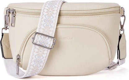 Damen Umhängetasche RFID Blockierung Vegan Leder Brusttasche