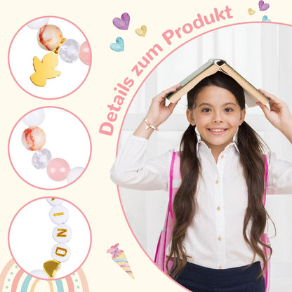 Einschulung Geschenk Mädchen Ärmbänder Schutzengel 2024 Glücksbringer