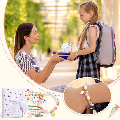 Einschulung Mädchen Schutzengel Armband Schulkind Geschenkbox