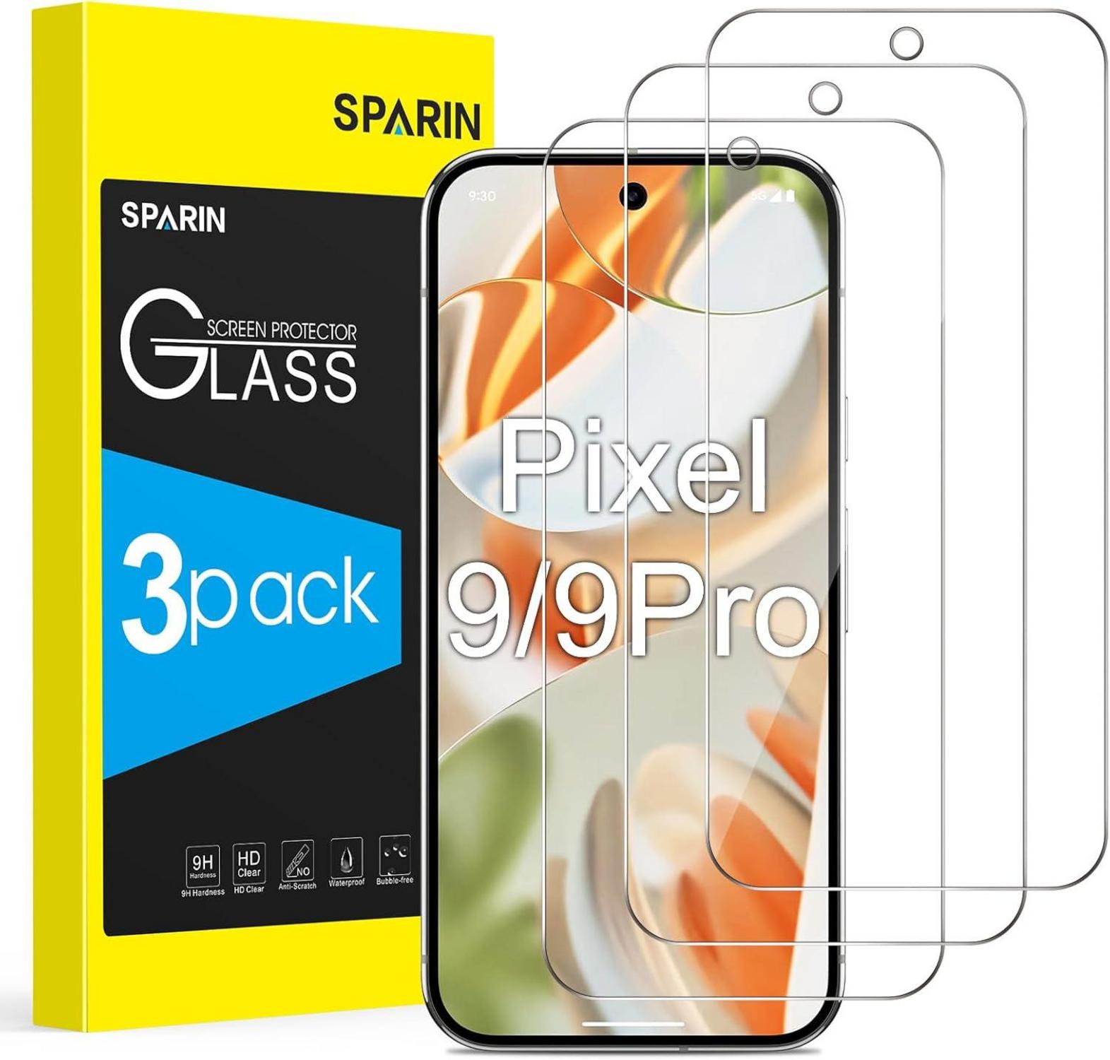 Panzer Schutz Glas Google Pixel 9/9 Pro 3 Stück 9H HD-klar