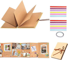 DIY Fotoalbum zum Selbstgestalten 28x21cm Scrapbook Fotobuch Hellbraun