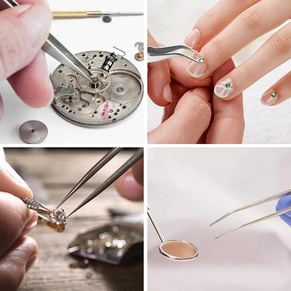 Präzise Lang Industrie Pinzette Edelstahl für Schweißen & Schmuck