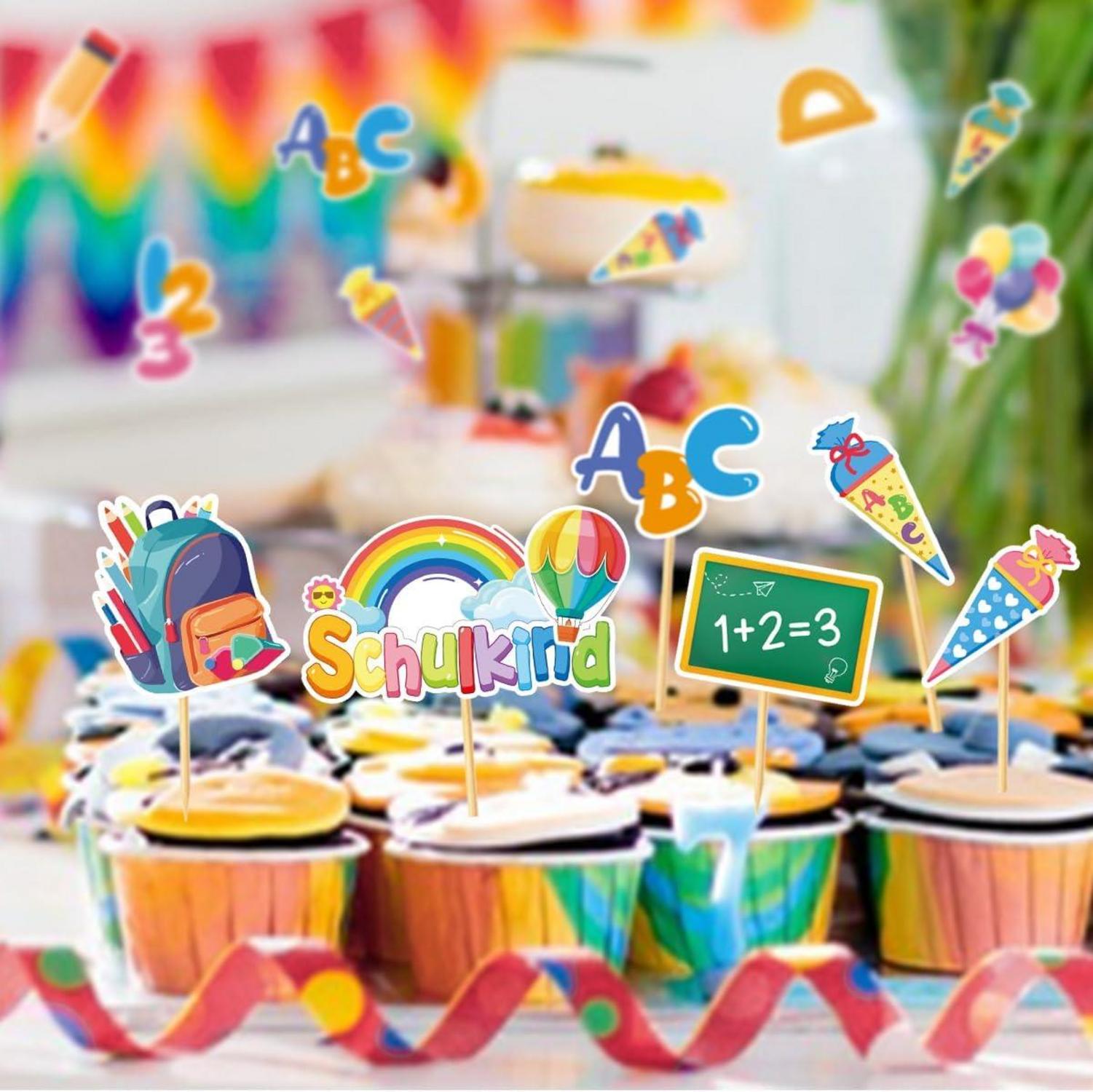 100 Stück Einschulung Deko Konfetti Schulanfang ABC 123 Tischdeko Jungen Mädchen