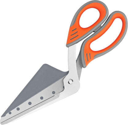 Pizzaschere mit Abnehmbarem Pizzaschaufel Edelstahlklingen Grey/Orange