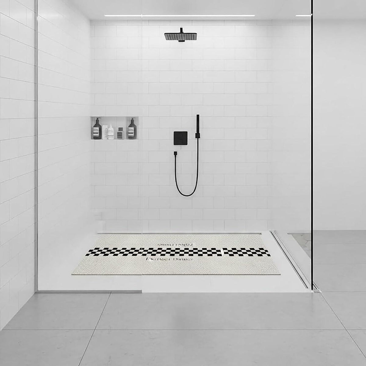 Rutschfeste Duschmatte 80x100 cm – Modern, Weich & Schnell Trocknend