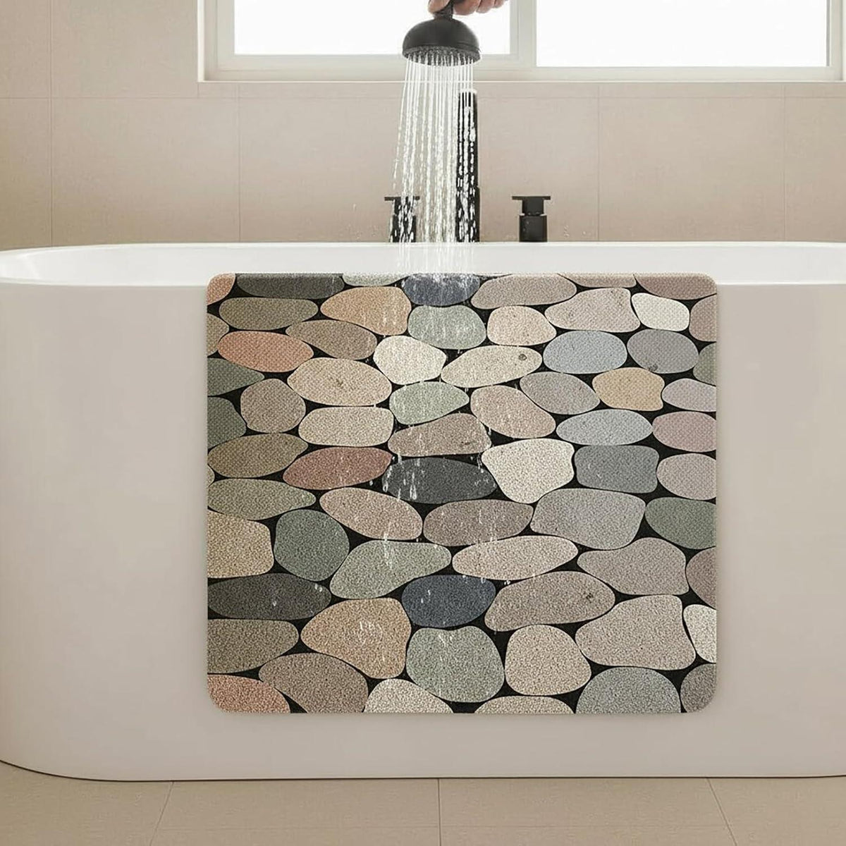 Rutschfeste Duschmatte 120x150 cm – Weich, Komfortabel & Ablaufloch