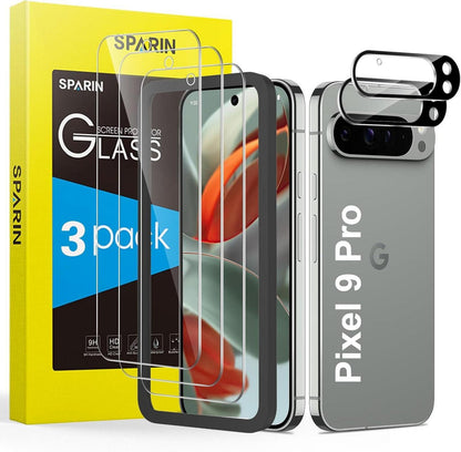 Schutzfolie für Google Pixel 9 Pro mit Montagerahmen, Panzerglas 9H