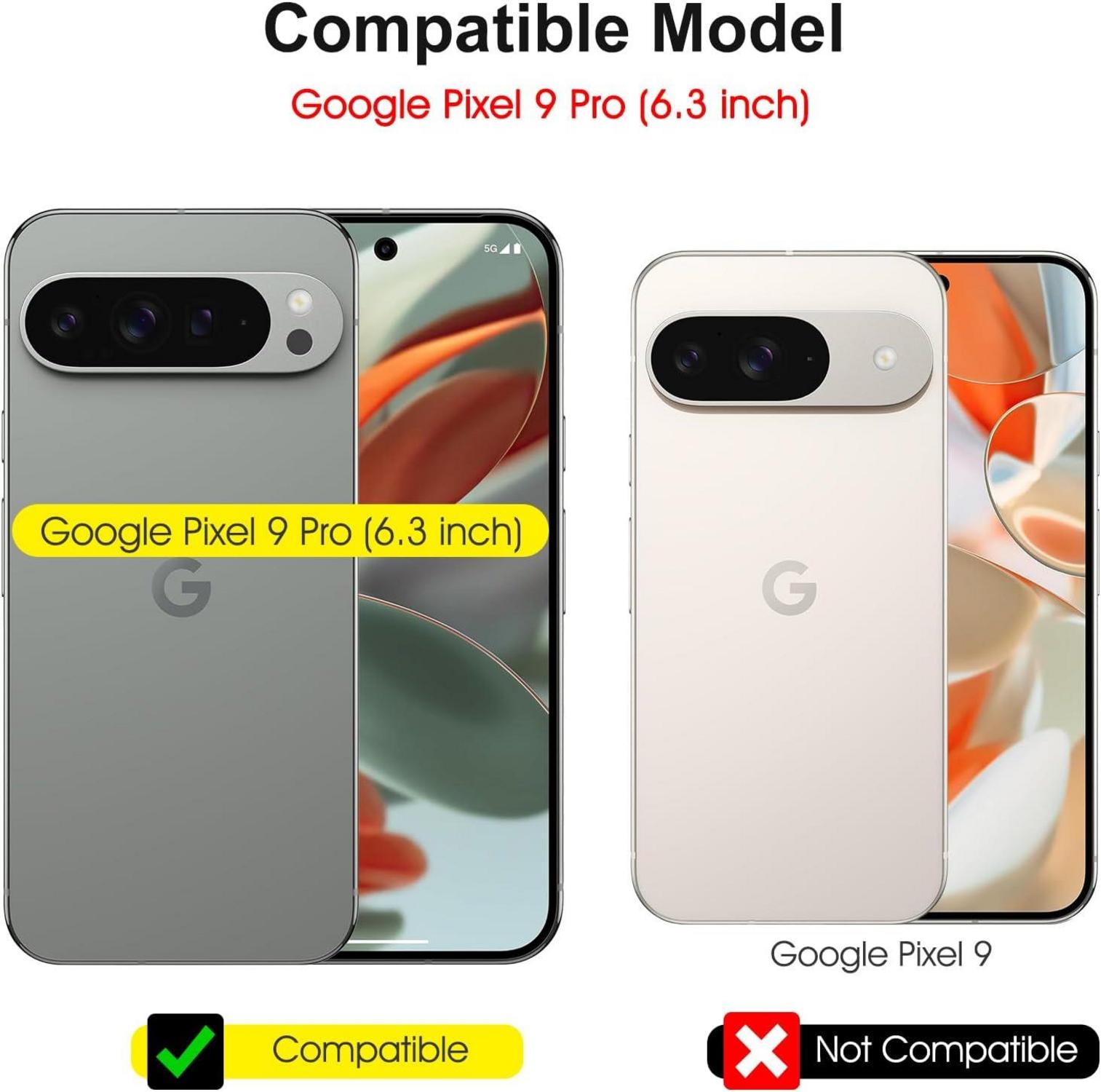 Google Pixel 9 Pro Panzer Schutzfolie 3+2 Pack 9H Härte mit
