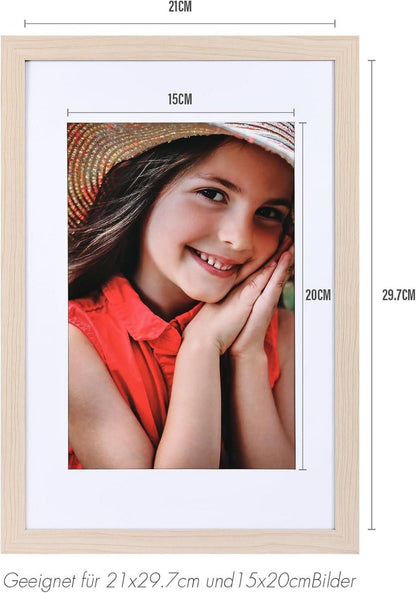 Modernes Holzrahmen Fotorahmen Set 21x29.7cm 2er-Set
