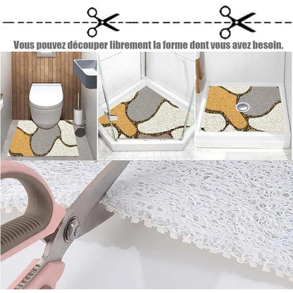 Rutschmatte Dusche 90x120 cm – Antirutsch, Weich & Ablaufloch